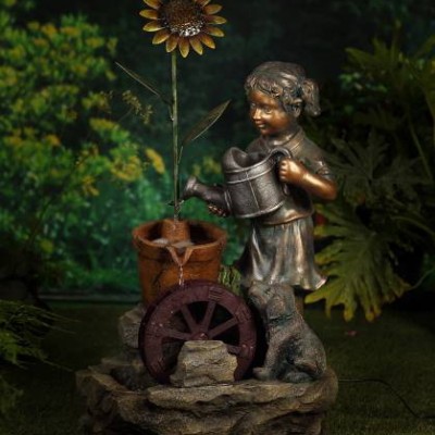 Декоративный фонтан "Девочка с лейкой"          