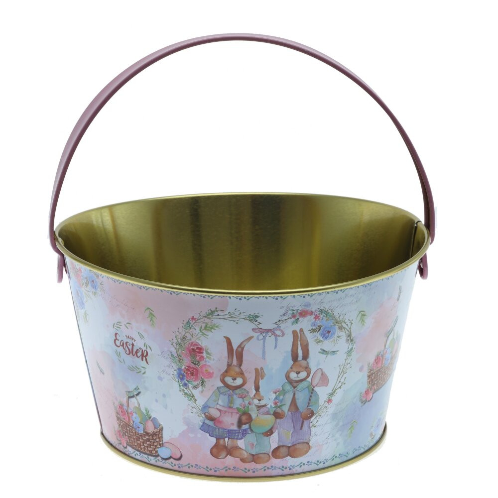 Изделие декоративное "Ведерко пасхальное", L19,5 W19 H10,5 см