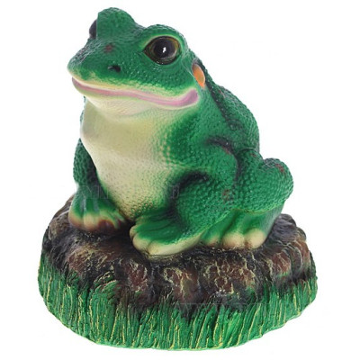 Декоративная садовая фигурка "Лягушка на камне"