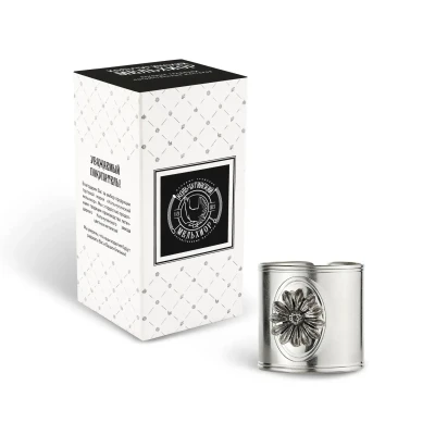 Кольцо д/салфеток 'Ромашка' посереб. с черн.