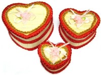 Набор плетенных шкатулок "Сердечный сувенир"