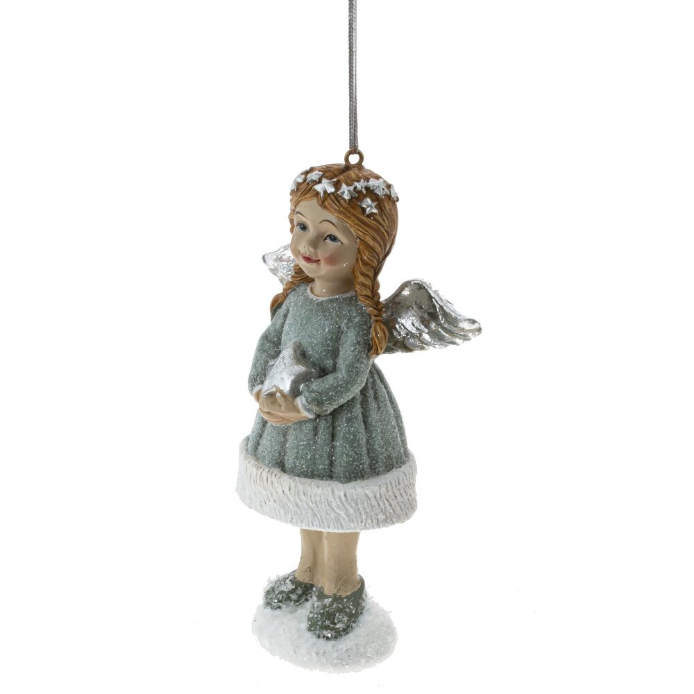 Фигурка декоративная подвесная  "Ангел", L7 W5 H12 см, 2в.