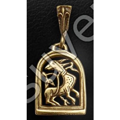 Подвеска "Сказочный зверь с процветшим хвостом"