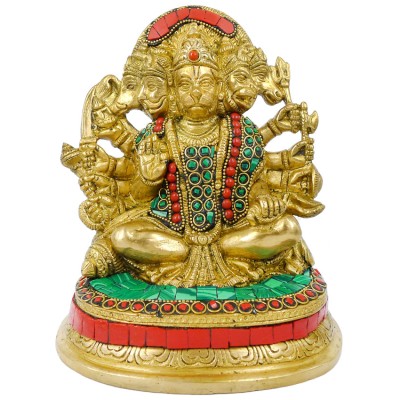 Панчмукхи Хануман Джи статуэтка бронза 180*133*133мм