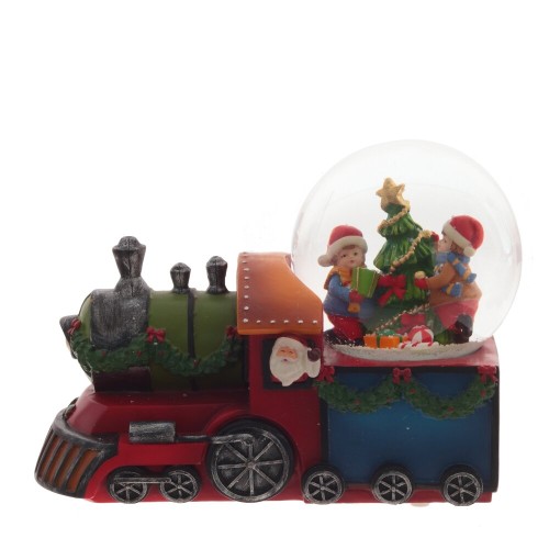 Фигурка декор в стекл шаре "Паровоз" (муз с ключ), D10 см, L20 W10 H15 см Фигурка декор в стекл шаре "Паровоз" (муз с ключ), D10 см, L20 W10 H15 см