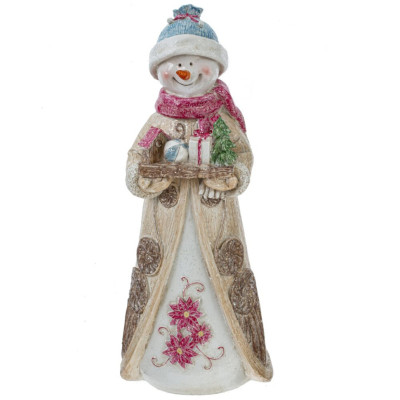 Фигурка декоративная "Снеговик", L14 W11,5 H33,5 см