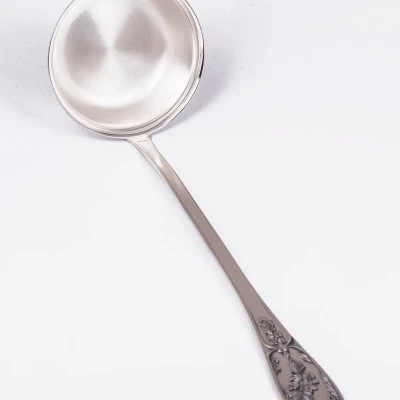 Ложка разливательная из мельхиора с посеребрением