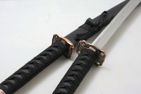 Набор самурайских мечей, 2 шт. Ножны черные, цуба- медная