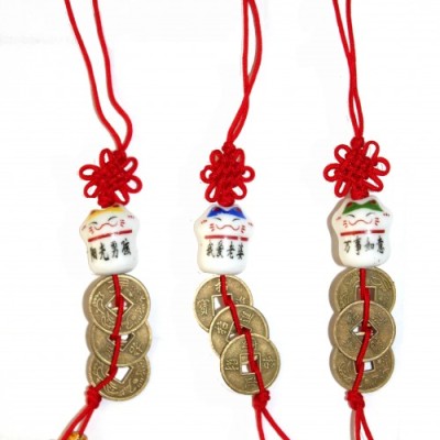 Интерьерная подвеска "Кот с Монетками" 10 шт.                