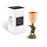 Рюмка "Трубач" медь-латунь с чернением