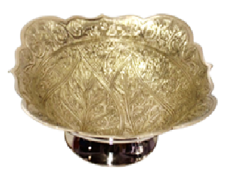 Конфетница латунь резная полированная h-20 см