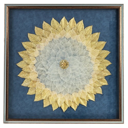 Панно "Золотые листья", L79 W5 H79 см