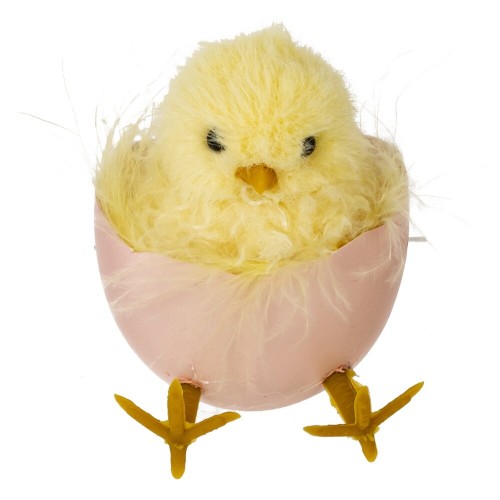 Фигурка декоративная "Цыпленок" (блок 6шт), L7 W5 H7 см, 3в.