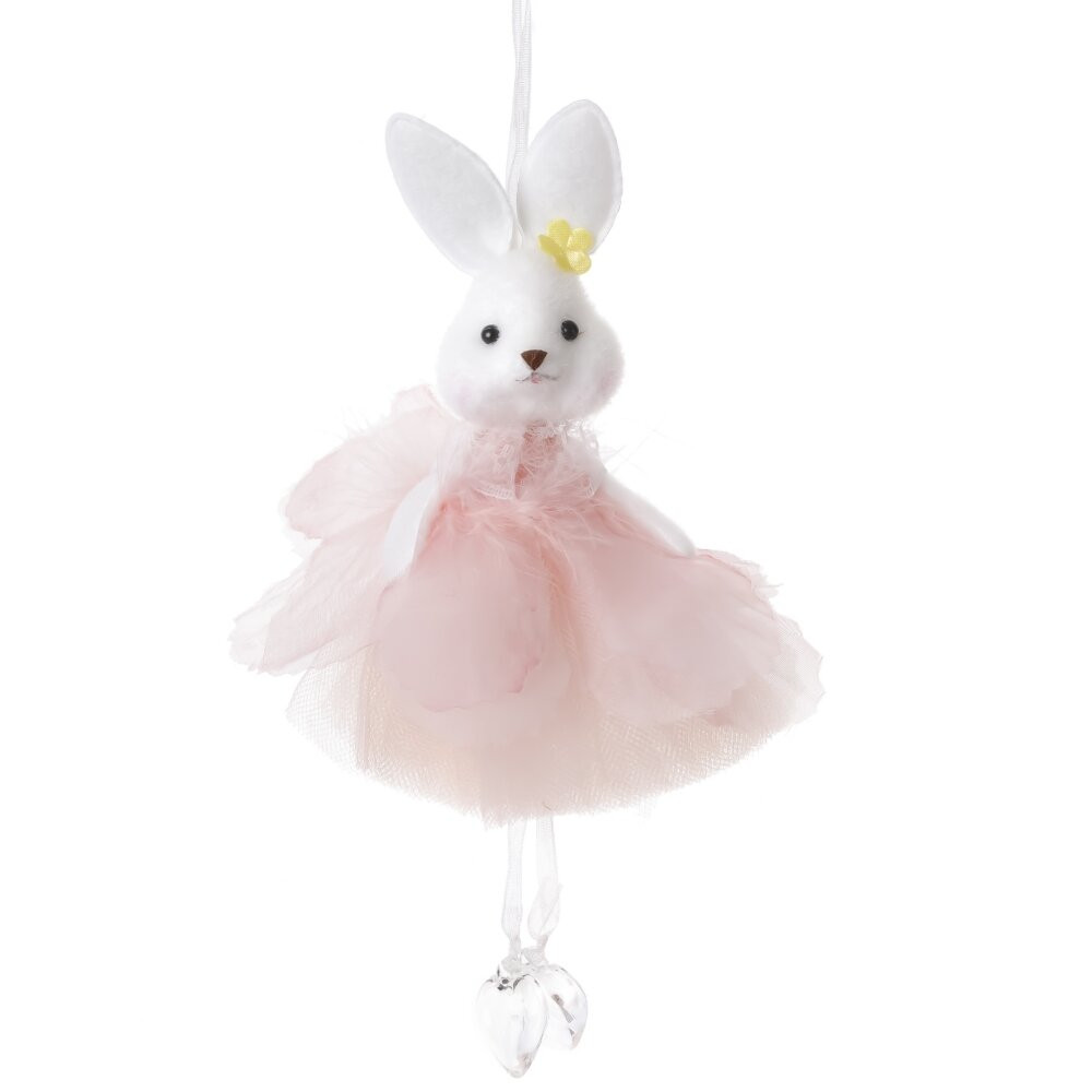 Изделие декоративное подвесное "Зайка" (блок 6шт), L9 W4,5 H19 см, 2в.