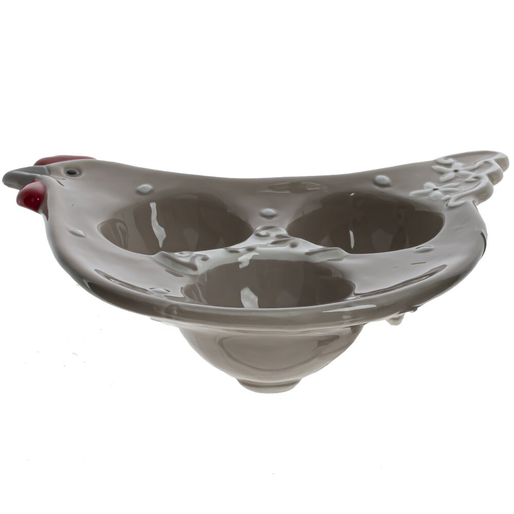 Тарелка для 3-х яиц, L15 W16 H3 см