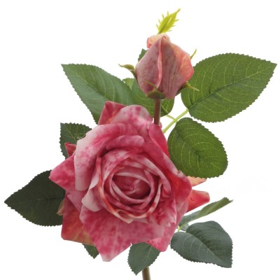 Цветок искусственный "Роза" (Real Touch), L18 W16 H68 см