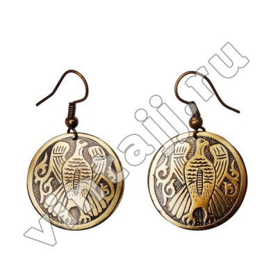 Серьги "Птица сокол"