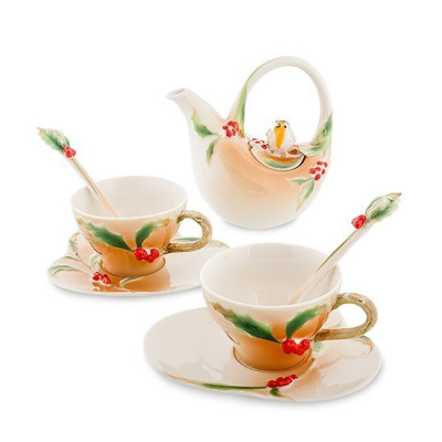 FM-40/ 3 Чайный набор "Пташка на падубе" на 2 персоны (Pavone)
