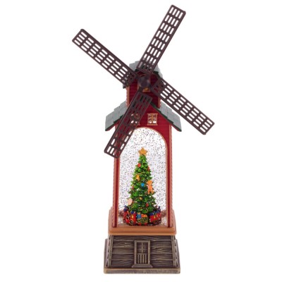 Фигурка дек в стекл шаре "Мельница" (подсвет, вьюга, муз, движ, AA х3 н/п +USB) L10 W28,5 H6 см Фигурка дек в стекл шаре "Мельница" (подсвет, вьюга, муз, движ, AA х3 н/п +USB) L10 W28,5 H6 см