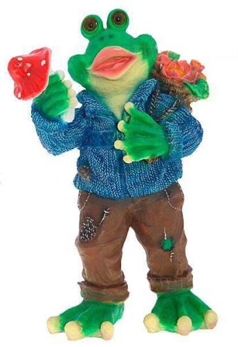 Декоративная садовая фигурка "Модный лягуш"