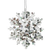 Украшение новогоднее "Снежинка", L9,5 W0,2 H10 см