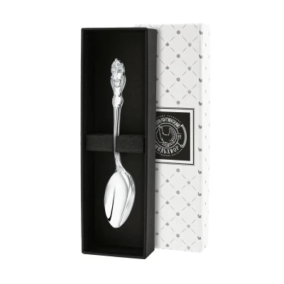 Ложка кофейная "Герб" посеребренная