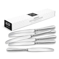 Набор столовых ножей "Капелька" посеребренный