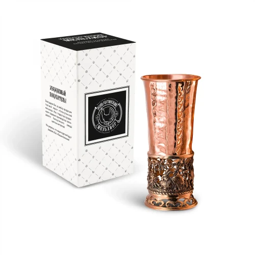 Стопка "Зайцы" медная М1 кованая с чернением