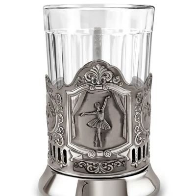 Набор для чая "Балерина" никелированный с чернением