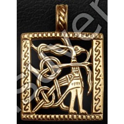 Подвеска "Журавль с переплетенным хвостом"