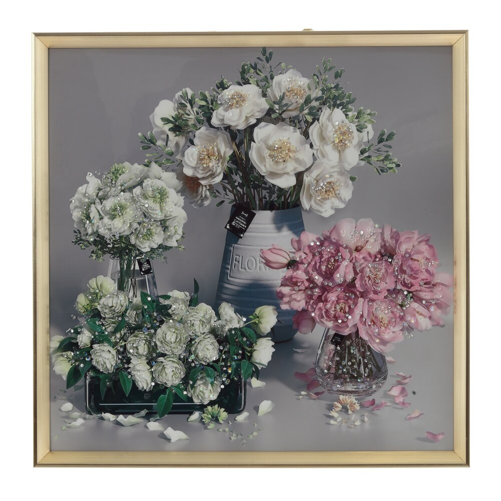 Панно с кристальным декором, L52,5 W2,5 H52,5 см