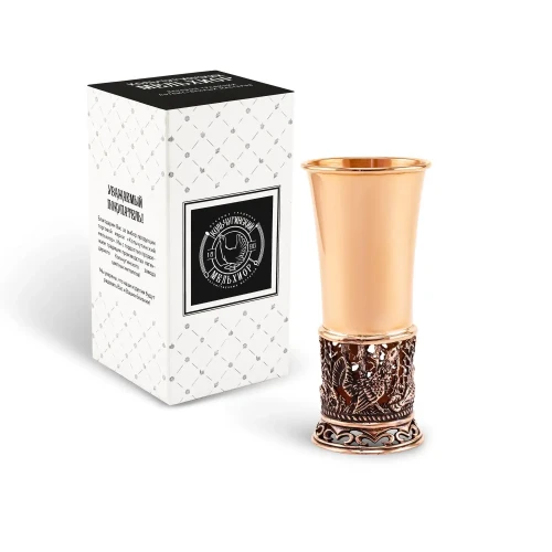 Стопка "Глухари" медная М1 с чернением