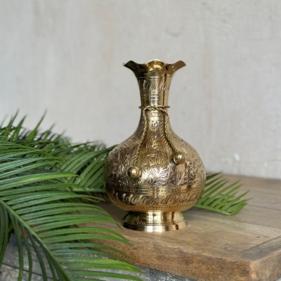 Ваза «С бантиком» латунь резная CHUNIYA JALI антик h-18 см