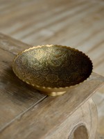 Конфетница латунь резная с чернением h-25 см