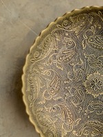 Конфетница латунь резная с чернением h-25 см