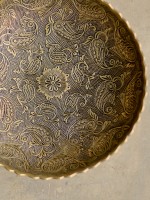 Конфетница латунь резная с чернением h-25 см