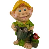 Декоративная фигурка "Гном, поливающий цветок"