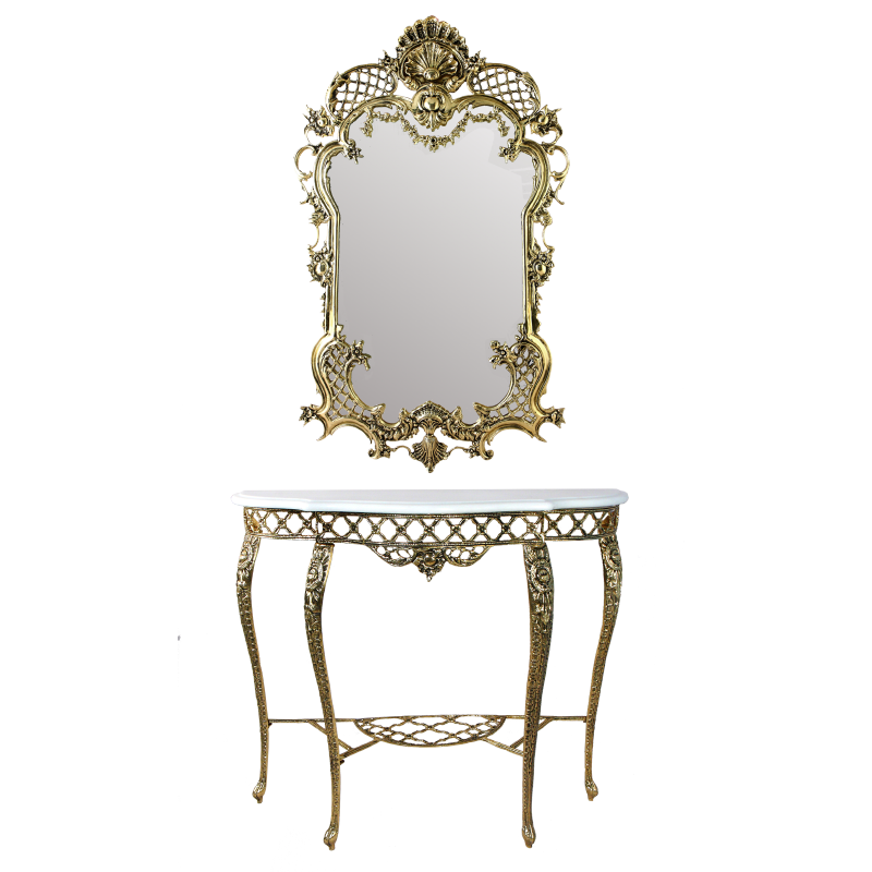 Зеркало Рендада в раме, золото