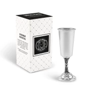 Рюмка "Виноград" медная посеребр. с черн.