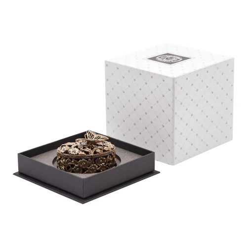 Шкатулка "Бабочка" медная с чернью