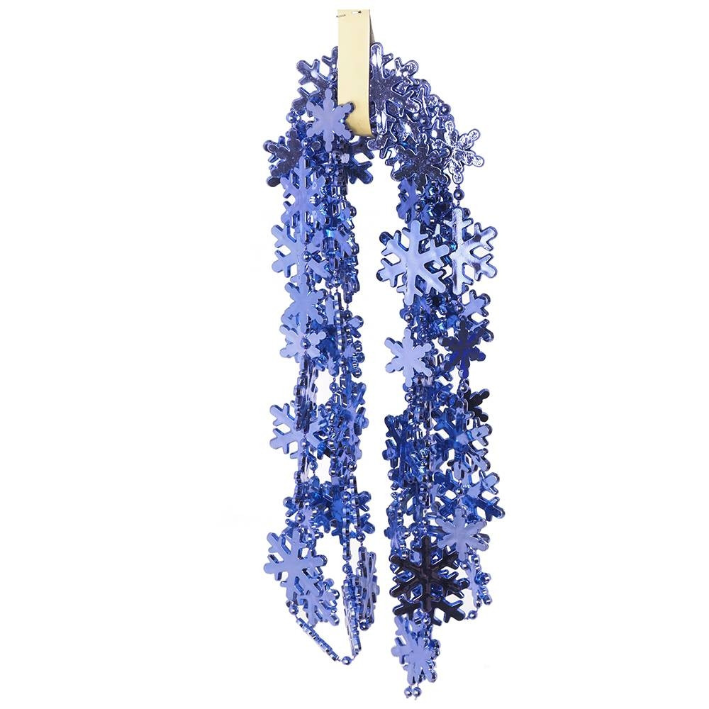 Украшение новогоднее Бусы "Снежинки", L2,7 м
