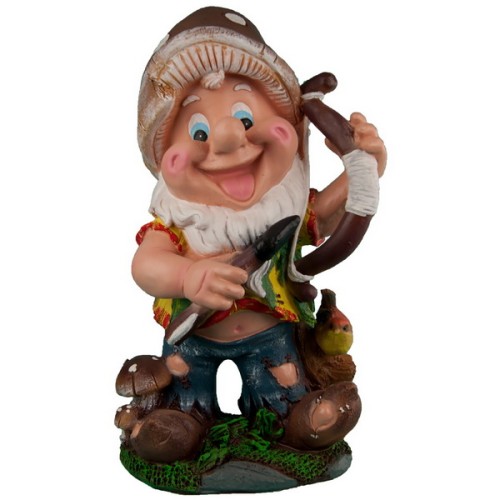 Декоративная садовая фигурка "Гном-охотник с луком"