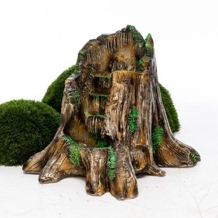 Декоративный фонтан для сада "Лесной пень"      