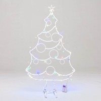 Световая фигура для сада "Елка с шарами"       