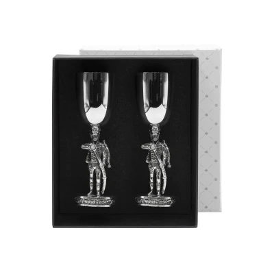 Набор рюмок "Гусар" посеребренный полированный с чернением Набор рюмок "Гусар" посеребренный полированный с чернением