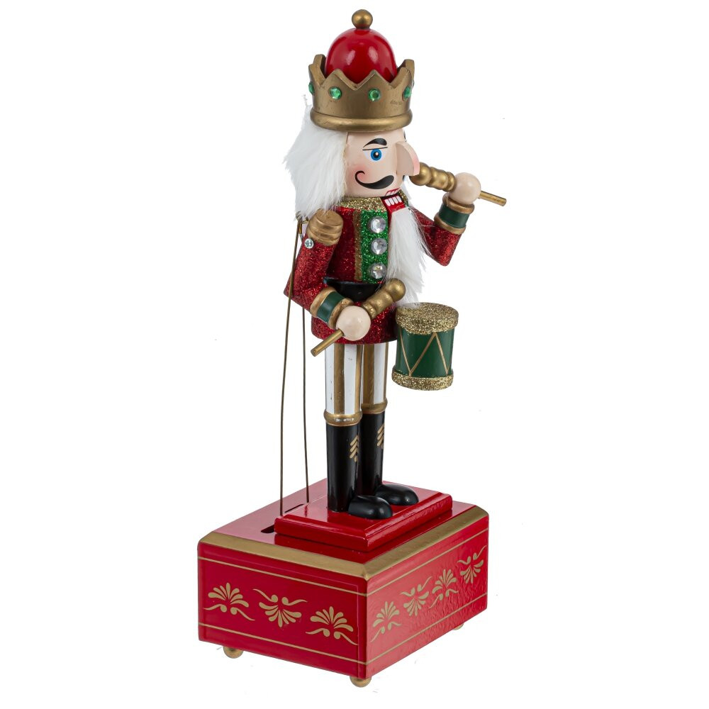 Фигурка декоративная "Щелкунчик" с музыкой и движением, L11,5 W11 H31,5 см