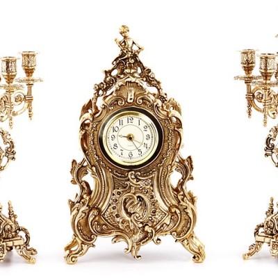 Набор подсвечников и часы "Empire" Набор подсвечников и часы "Empire"