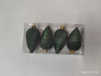 Набор из 4шт Украшение новогоднее "Шишка"