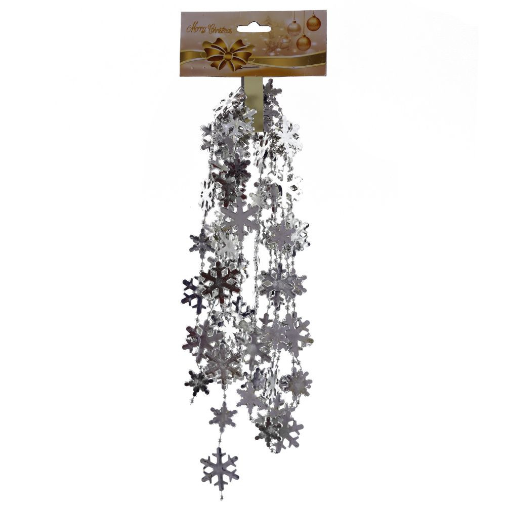 Украшение новогоднее "Снежинки", L10,5 W1,5 H26 см