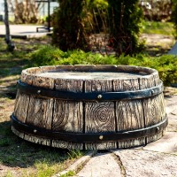 Декоративная крышка для люка "Дубовая бочка"      